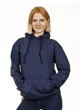 Unisex Kapşonlu İndigo Sweatshirt