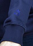 Unisex Kapşonlu İndigo Sweatshirt