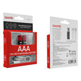 Asonıc Pl1400, Aa, Şarjlı Pil, 1.5volt, 1400mah/2600mwh, Type-c İle Kolay Şarj,  2 Li Paket (usb To Type-c Kablo Hediye)