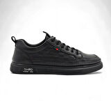 Erkek Rahat Taban Lastik Bağcıklı Sneaker Gerçek Deri MC 19039 BEYAZ