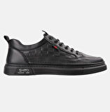 Erkek Rahat Taban Lastik Bağcıklı Sneaker Gerçek Deri MC 19039 BEYAZ