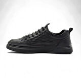 Erkek Rahat Taban Lastik Bağcıklı Sneaker Gerçek Deri MC 19039 BEYAZ