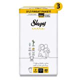 Sleepy Extra Günlük Aktivite 2'li Süper Fırsat Paketi Bebek Bezi 7 Numara Xxlarge 120 Adet