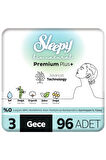 Sleepy Bio Natural Premium Plus Hijyenik Ped Gece 24x4 (96 Adet)