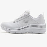 Skechers Fashion Fit-Effortless Memory Foam Leather Womens Sneaker White Hafızalı Taban Hakiki Deri Kadın Günlük Spor Ayakkabı Beyaz