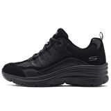 Skechers Fashion Fit Womens Memory Foam Walking Black Hafızalı Taban Kadın Günlük Spor Ayakkabı Siyah