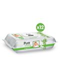 Pure Baby Organik Bambu Özlü Islak Havlu 12×90 (1080 Yaprak)