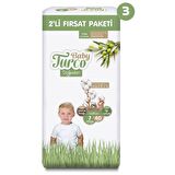 Baby Turco Doğadan 2'li Süper Fırsat Paketi Bebek Bezi 7 Numara Xxlarge 120 Adet
