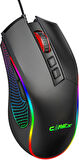 Claw's Crossfire V1 12800 Dpi Full Wide RGB Özel ABS Doku & Claw's Reflex Örgü Kablolu Gaming Mouse - Siyah