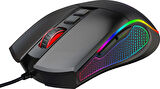 Claw's Crossfire V1 12800 Dpi Full Wide RGB Özel ABS Doku & Claw's Reflex Örgü Kablolu Gaming Mouse - Siyah