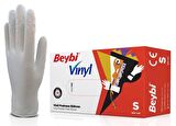 Beybi Pudrasız Vinil Muayene Eldiven Beyaz Small 100'lü