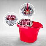 Titiz Cameon Sıkma Aparatlı Temizlik Seti Kovası / Kırmızı / 17 Litre