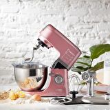 Karaca Cookplus Promix Mutfak Şefi, 4.3 Litre, Paslanmaz Çelik, Mikser, Hamur Yoğurucu, Blender, Gıda Öğütücü, Et Kıyma Makinesi, Pembe (OUTLET - TEŞHİR)