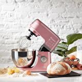 Karaca Cookplus Promix Mutfak Şefi, 4.3 Litre, Paslanmaz Çelik, Mikser, Hamur Yoğurucu, Blender, Gıda Öğütücü, Et Kıyma Makinesi, Pembe (OUTLET - TEŞHİR)