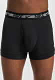 Nike Dri Fit Ultra Stretch 3 Pack Micro 3 lü Paket Kısa Boxer Siyah-Füme-Gri