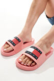 Tommy Jeans Flag Pool Women's Slide ESS Pink Kadın Plaj Terliği Pembe
