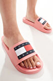 Tommy Jeans Flag Pool Women's Slide ESS Pink Kadın Plaj Terliği Pembe