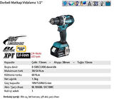 Makita DHP484RTJ 5 AH. Darbeli Matkap Vidalama 1/2”
