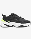 Nike M2K Tekno Leather Unisex Sneaker Hakiki Deri Beyaz Spor Ayakkabı Siyah Yükseklik 4cm