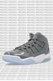 Nike Jordan Air Max Aura Leather Grey Shoes Hakiki Deri Bilekli Gri Basketbol Ayakkabısı 