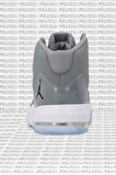 Nike Jordan Air Max Aura Leather Grey Shoes Hakiki Deri Bilekli Gri Basketbol Ayakkabısı 