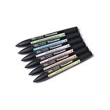 Winsor & Newton Promarker Kalem Seti 6 Renk Pastel Tones Set Pastel Tonlar