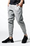 Nike Fleece Jogger Taper Leg Dar Kesim Eşofman Altı Şardonlu Polarlı Gri