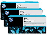 Hp 771C 3 Pack 775 Ml Matte Black Designjet Ink Cartridges B6Y31