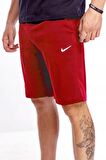 Nike Swoosh Yazlık İnce Pamuklu Şort Kırmızı