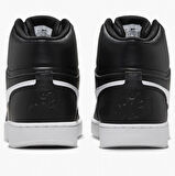 Nike Ebernon Mid Triple Leather Erkek Sneaker Hakiki Deri Bilekli Spor Ayakkabı Siyah