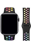 Apple Watch Silikon Delikli Kordon Iwatch Uyumlu Kayış Seri 1 | 2 | 3 | 4 | 5 | 6 Seri 38 & 40mm