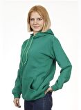 Unisex Kapşonlu Yeşil Sweatshirt