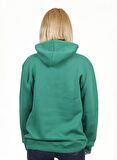 Unisex Kapşonlu Yeşil Sweatshirt