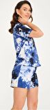 Batik Desenli Sort Pijama Takimi