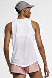 Nike Miler Dri Fit Running Tank Top White Sırt Panelli Koşu Antrenman Atleti Beyaz