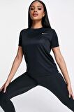 Nike Miler Dri Fit Tee Sırt Hava Panelli Koşu Spor Antrenman Tişörtü Siyah