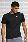Nike Miler Dri Fit Running Tee Black Reflektörlü Koşu Antrenman Tişörtü Siyah