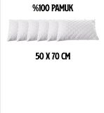 4 ADET Kapitoneli Sıvı Geçirmez Yastık Alezi Yastık Koruyucu Yastık Kılıfı  Pamuklu Beyaz50x70 Cm