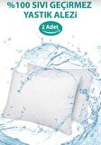 6 ADET Kapitoneli Sıvı Geçirmez Yastık Alezi Yastık Koruyucu Yastık Kılıfı  Pamuklu Beyaz50x70 Cm