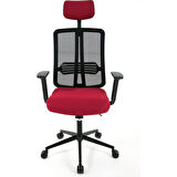 Zeon| Comfort Ofis Koltuğu Çalışma Koltuğu |kırmızı |siyah Yıldız Ayak