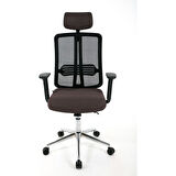 Zeon | Comfort Ofis Koltuğu Çalışma Koltuğu |kahverengi |krom Yıldız Ayak