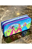 Prenses Desenli Iki Bölmeli Çocuk Okul Kız Mavi Kalemlik Kalem Kutusu 21 X 11 X 6 Cm