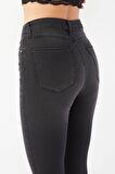 Kadın Antrasit Süper Skinny Fit Jean Pantolon
