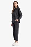 Regular Fit Esnek Belli Cepli Basic Düz Pantolon