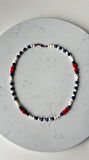 İnci lapis lazuli mercan kolye
