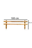 Ahşap Bahçe Çiti Kazıklı Çit 100cm X 40cm Kahverengi