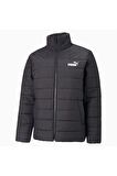 Erkek Siyah Rüzgar-su Geçirmez Ess+ Padded Jacket Günlük Spor Mont 84934901