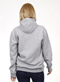 Unisex Kapşonlu Gri Sweatshirt