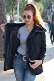 Barbora Kaşmir Yaka Bayan Kaban 821siyah16