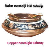 Nostaljik bakır kül tablası Bakır Nostalji Küllük 2 adet hicivli Nostalji Bakır Küllük
